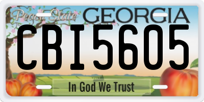 GA license plate CBI5605