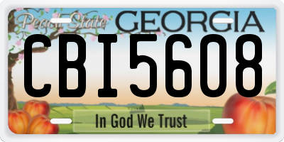 GA license plate CBI5608
