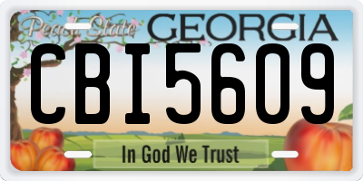 GA license plate CBI5609