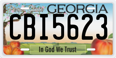 GA license plate CBI5623