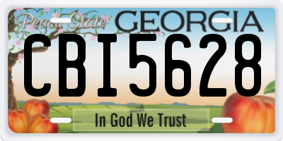 GA license plate CBI5628