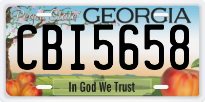 GA license plate CBI5658