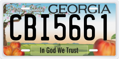 GA license plate CBI5661