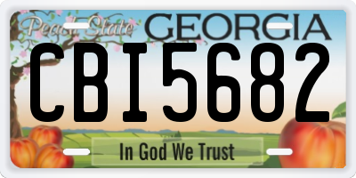 GA license plate CBI5682