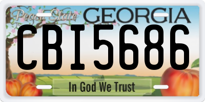 GA license plate CBI5686
