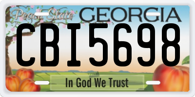 GA license plate CBI5698