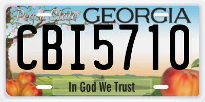 GA license plate CBI5710