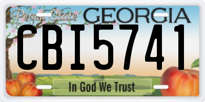 GA license plate CBI5741