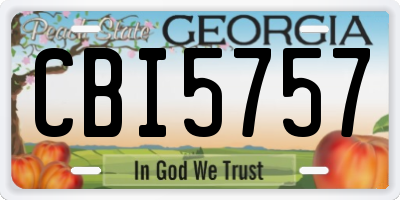 GA license plate CBI5757