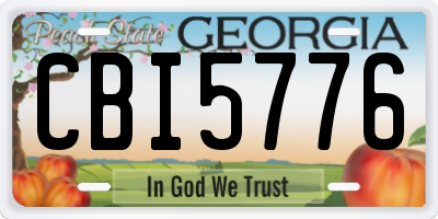 GA license plate CBI5776