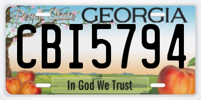 GA license plate CBI5794