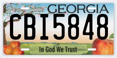 GA license plate CBI5848