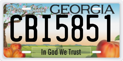 GA license plate CBI5851