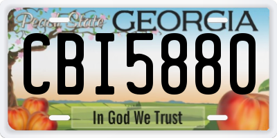 GA license plate CBI5880