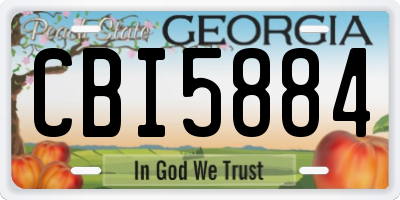 GA license plate CBI5884
