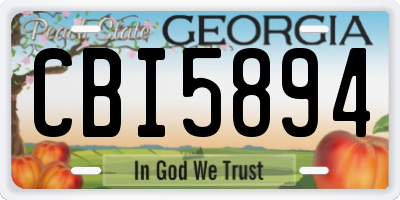 GA license plate CBI5894