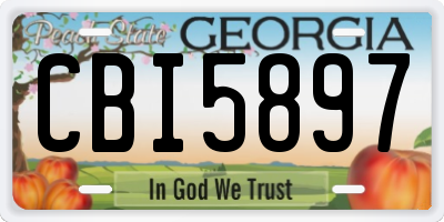 GA license plate CBI5897