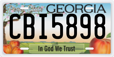 GA license plate CBI5898