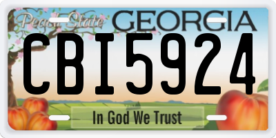 GA license plate CBI5924