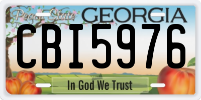 GA license plate CBI5976