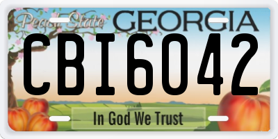 GA license plate CBI6042