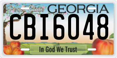 GA license plate CBI6048