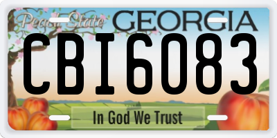 GA license plate CBI6083