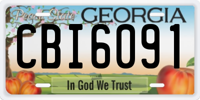 GA license plate CBI6091