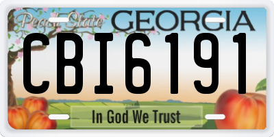 GA license plate CBI6191