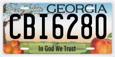 GA license plate CBI6280