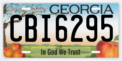 GA license plate CBI6295