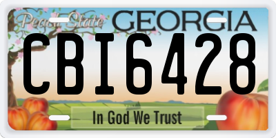 GA license plate CBI6428