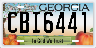 GA license plate CBI6441