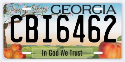 GA license plate CBI6462