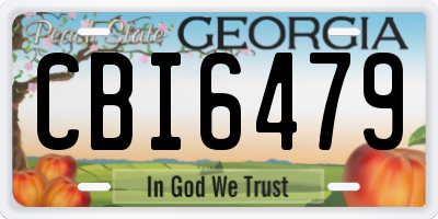 GA license plate CBI6479