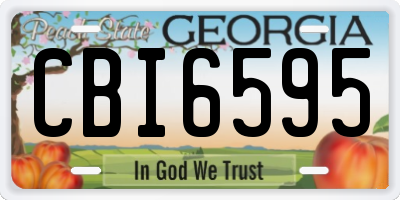 GA license plate CBI6595