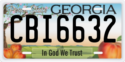 GA license plate CBI6632