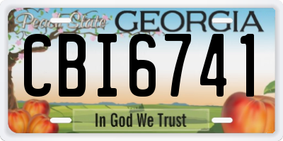 GA license plate CBI6741
