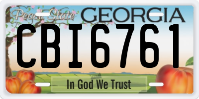 GA license plate CBI6761