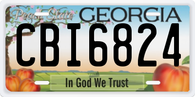 GA license plate CBI6824