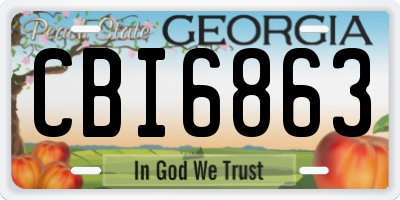 GA license plate CBI6863