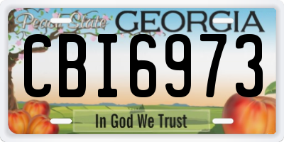 GA license plate CBI6973