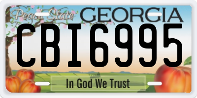 GA license plate CBI6995