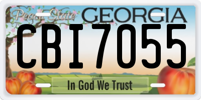 GA license plate CBI7055