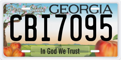 GA license plate CBI7095