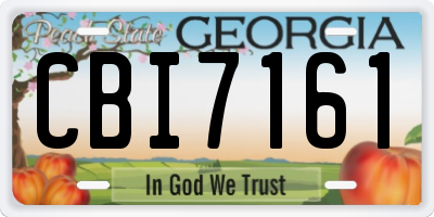 GA license plate CBI7161