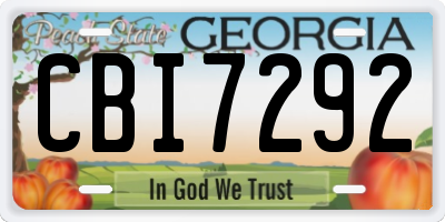GA license plate CBI7292