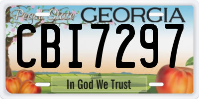 GA license plate CBI7297