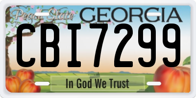 GA license plate CBI7299
