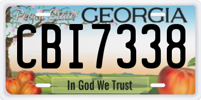 GA license plate CBI7338